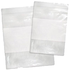 2 Mil White Block Bags
