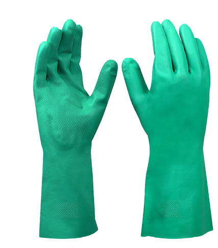 Chemical Resistant Green Nitrile Gloves