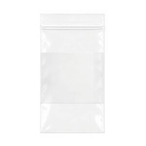 White block Reclosable Poly Bag Rectangular